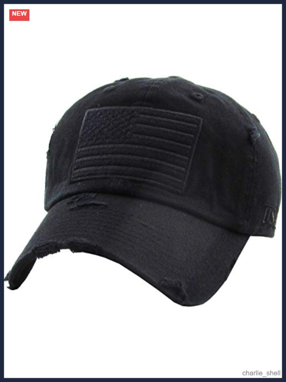 Unconstructed USA Flag Distressed Baseball Cap Adjustable Dad Hat